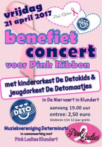 Benefietconcert voor Pink Ribbon door Detokids en Detomaatjes @ De Niervaert | Klundert | Noord-Brabant | Nederland